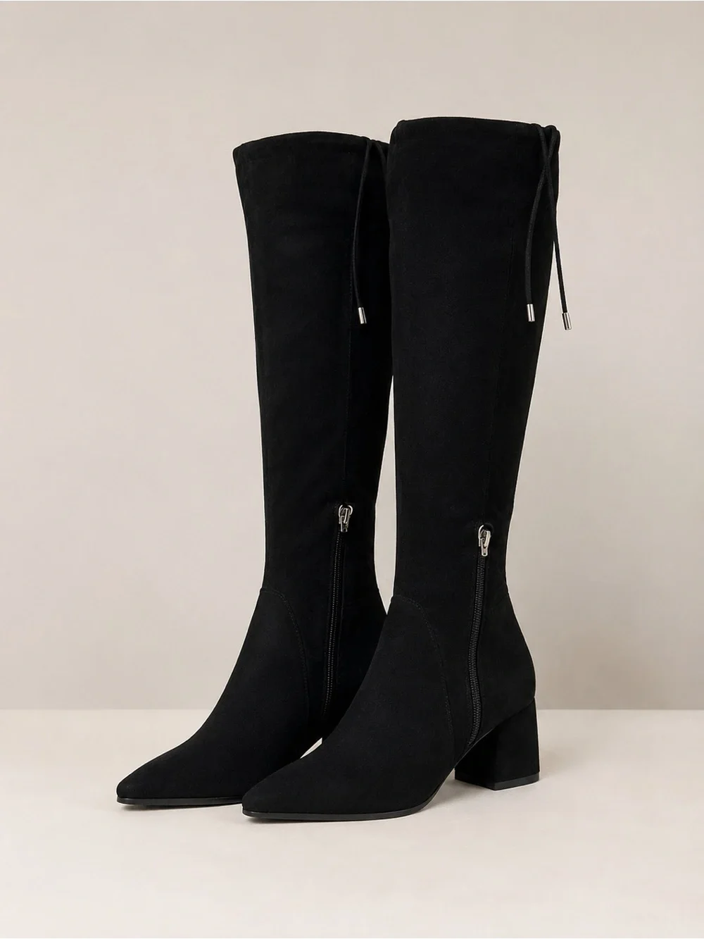 Steve Madden Black Over-the-Knee Block Heel Boots